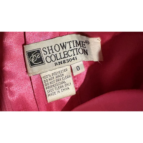 Showtime Collection Size 0 Sequined Strapless Mini Dress Pink Worn 1x Bling - Picture 3 of 5